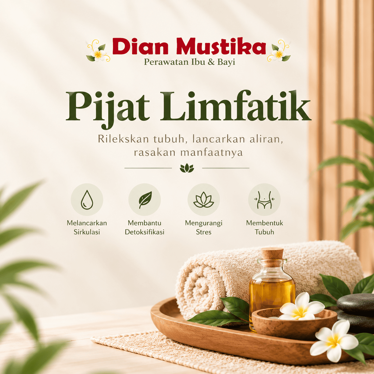 Pijat Limfatik Dian Mustika untuk perawatan dan relaksasi tubuh